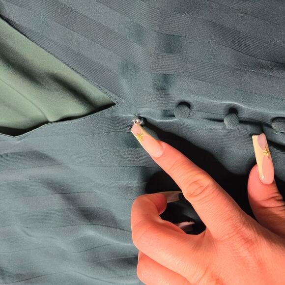 Modcloth Classy Announcement A-Line Green Midi Dress Size: 8 - Picture 6 of 6